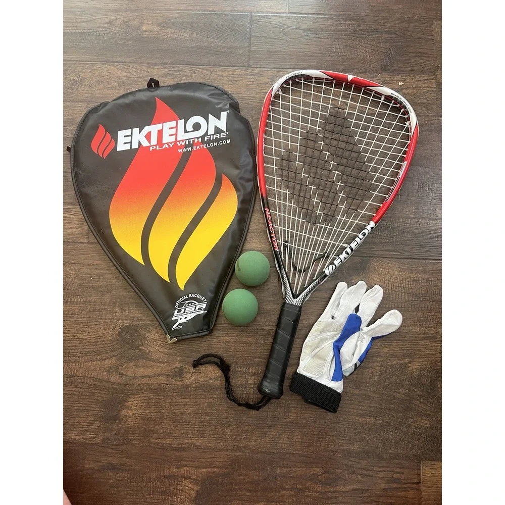 Ektelon‎ Racquetball Racquet Reactor Max Sweet Spot 1050 Longbody F3 Bag Glove